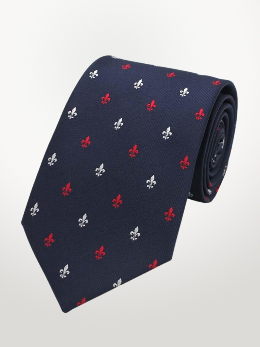 Navy Fleur-de-lis Tie