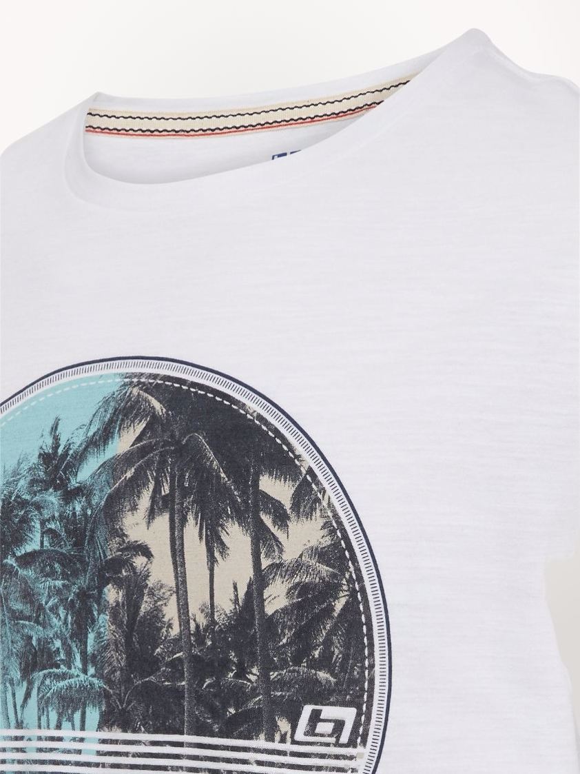 White Blend Graphic Tee