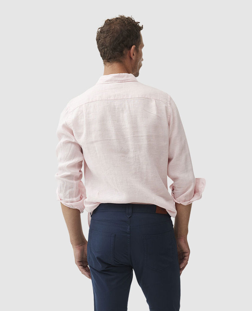 Rose Water Long Sleeve Linen Shirt