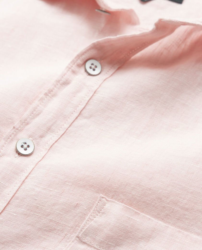 Rose Water Long Sleeve Linen Shirt