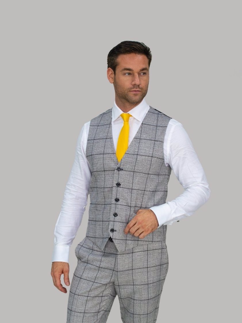 Grey Ghost Check Tweed Suit