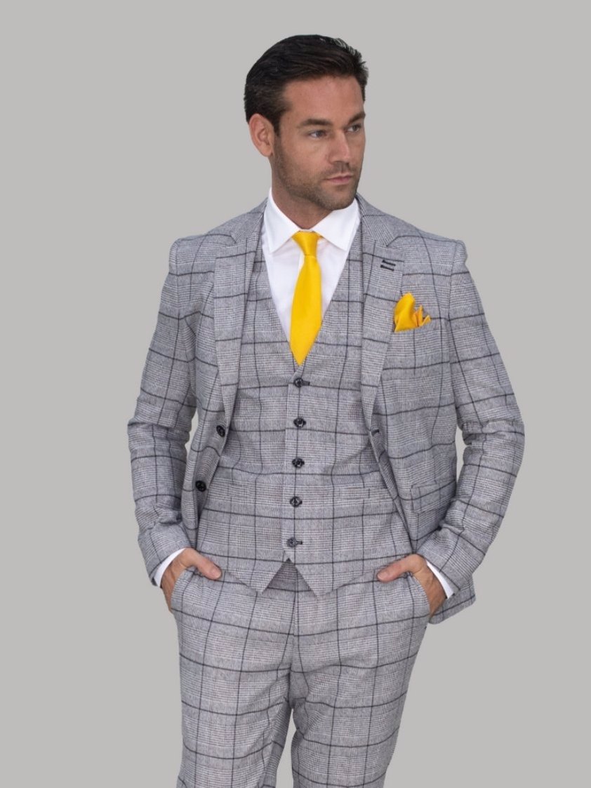 Grey Ghost Check Tweed Suit