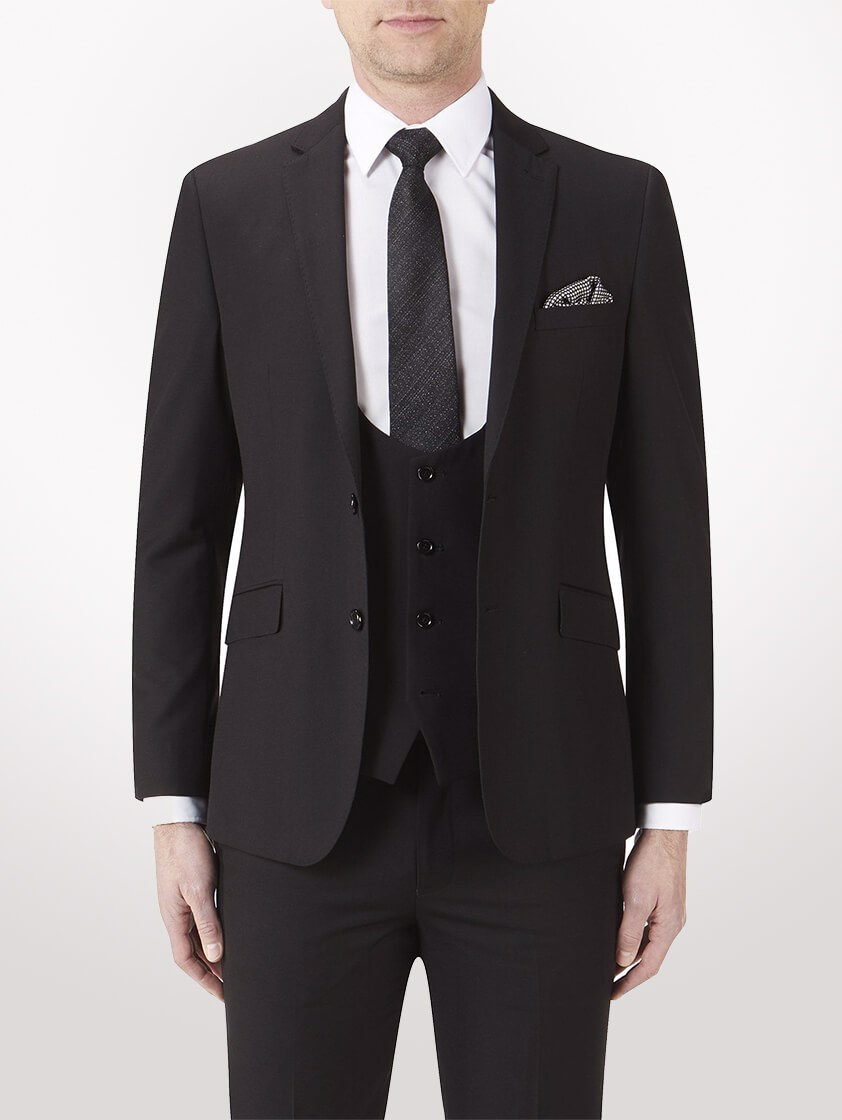 Black Milan Slim Fit Suit
