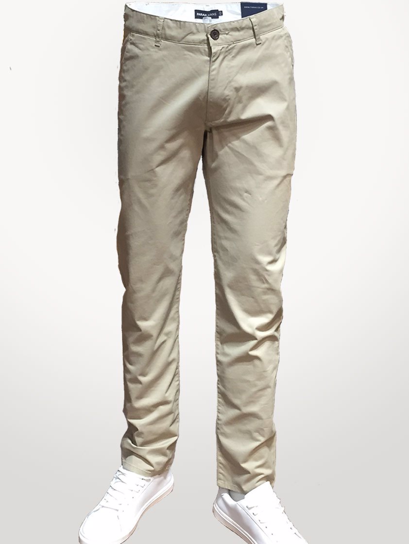 Beige Jeans Casual Chinos - Save 30%