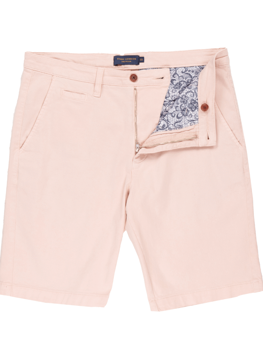 Dusty Pink Slim Chino Shorts