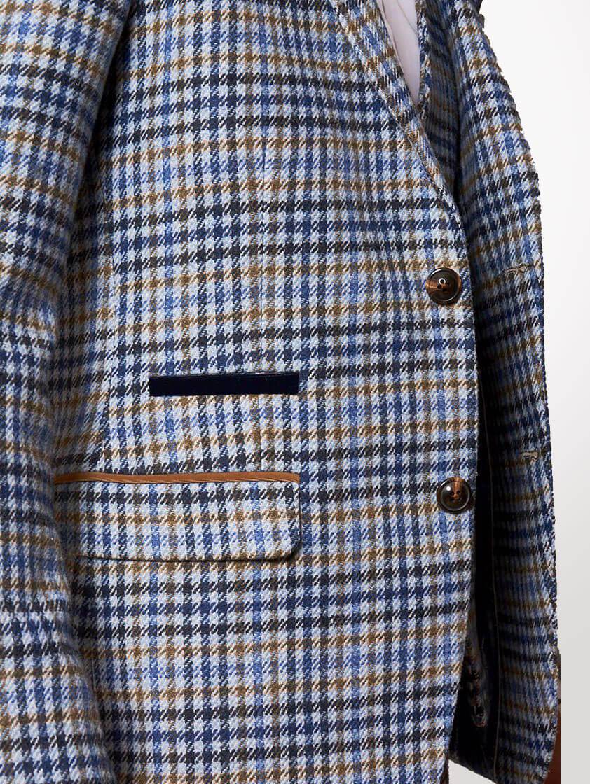 Blue Watson Tweed Check Jacket