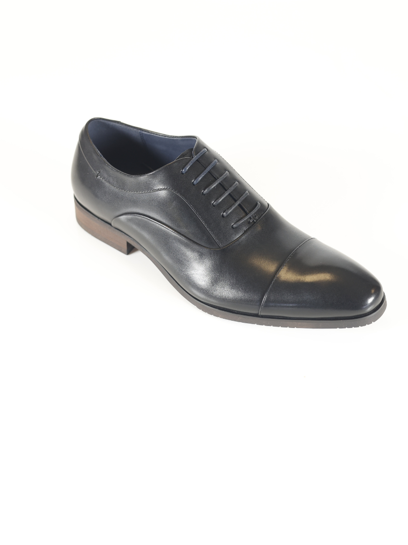 Black Kennington Leather Oxford Shoes