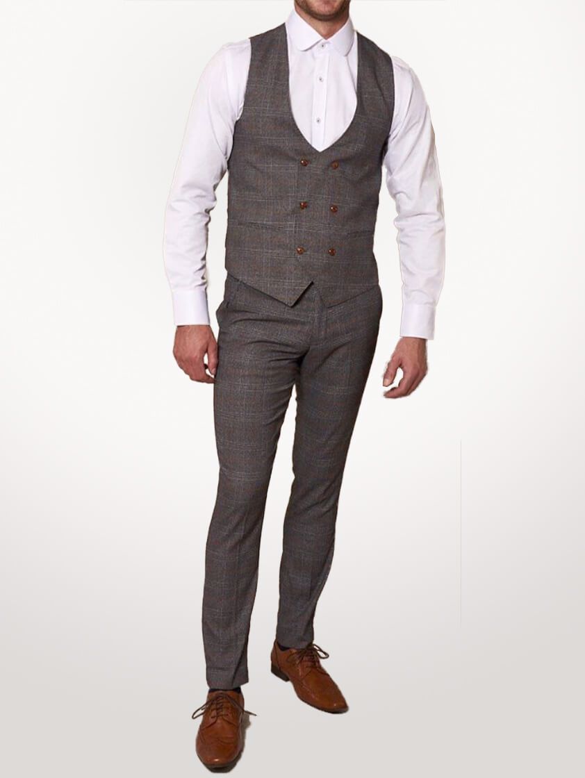 Grey Jenson Check Style Suit