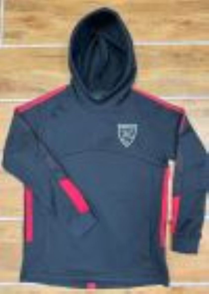 Black/Black Rugby Hoodie Youth