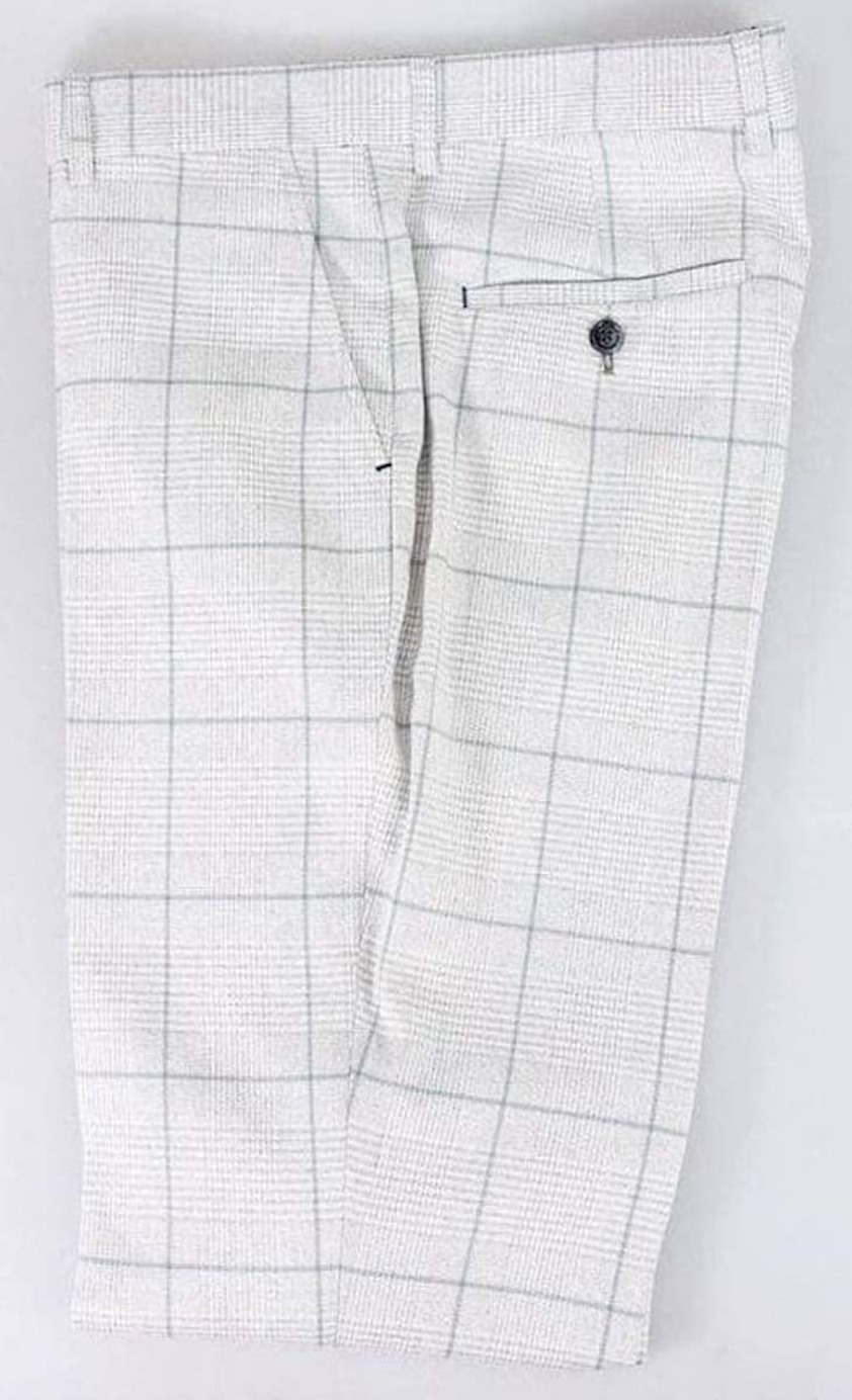 Silver 2 Piece Radika Check Suit