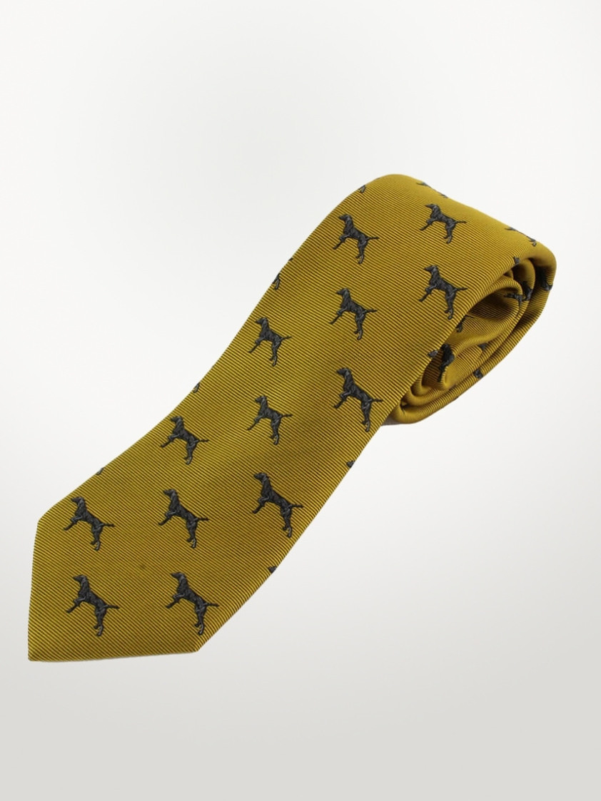 Gold Dog Print Tie