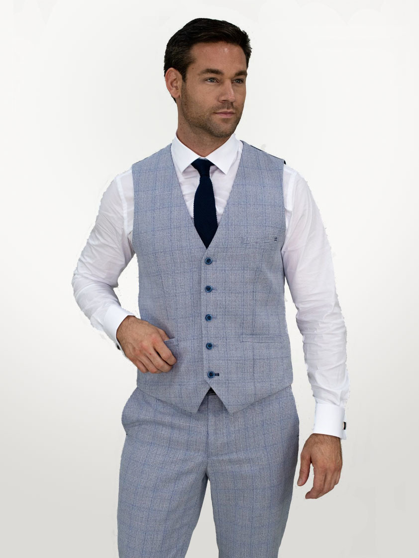 Sky Caridi Check Three Piece Suit