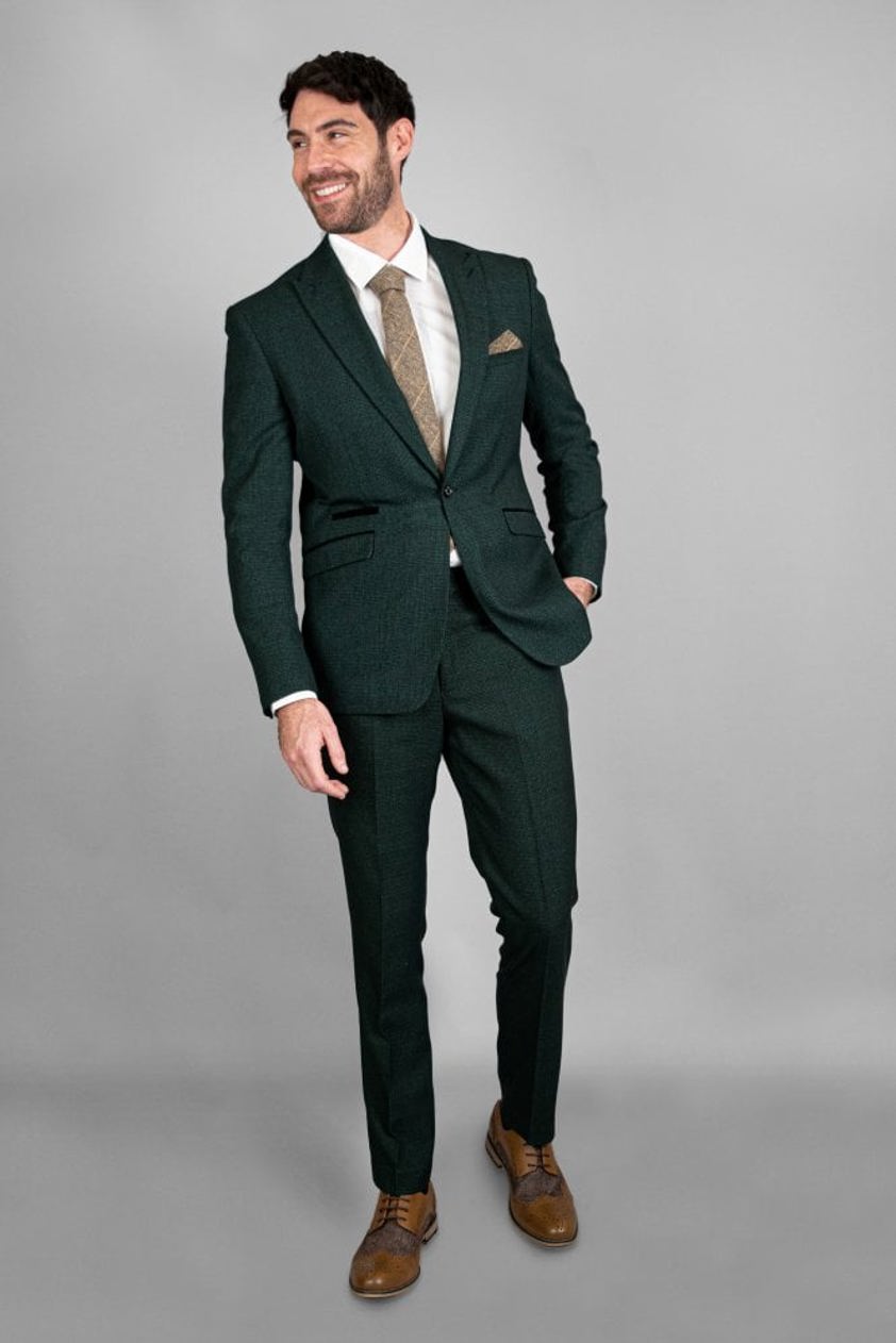 Olive Caridi Check Three Piece Suit