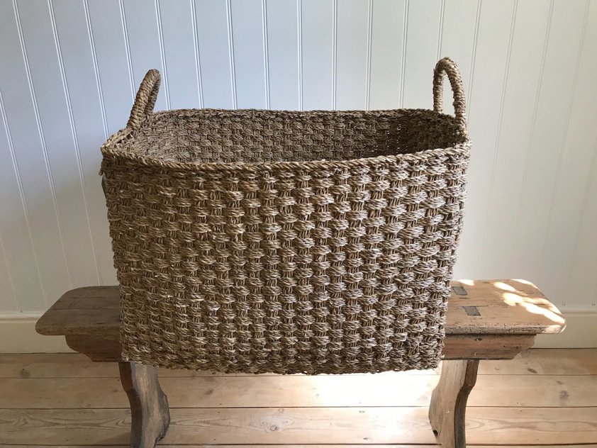 Extra Large Rectangular Chatai Weave Basket