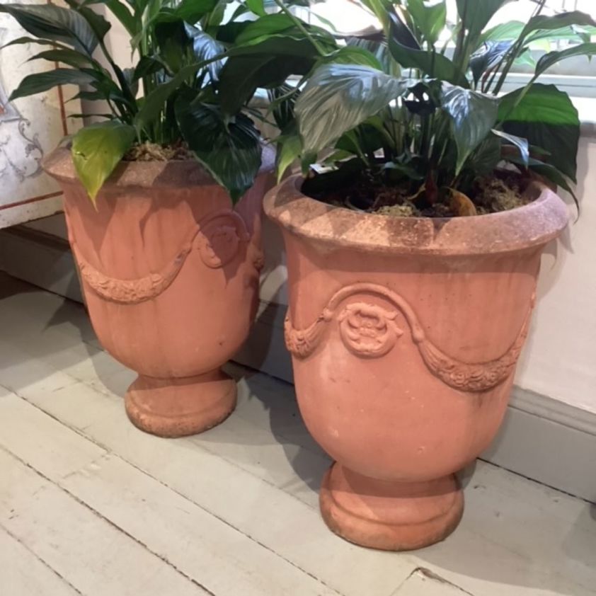 Pair French Terracotta Planters