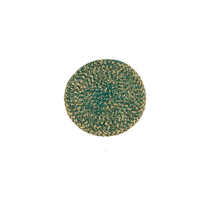 Olive Woven Jute Coasters in Set of Four