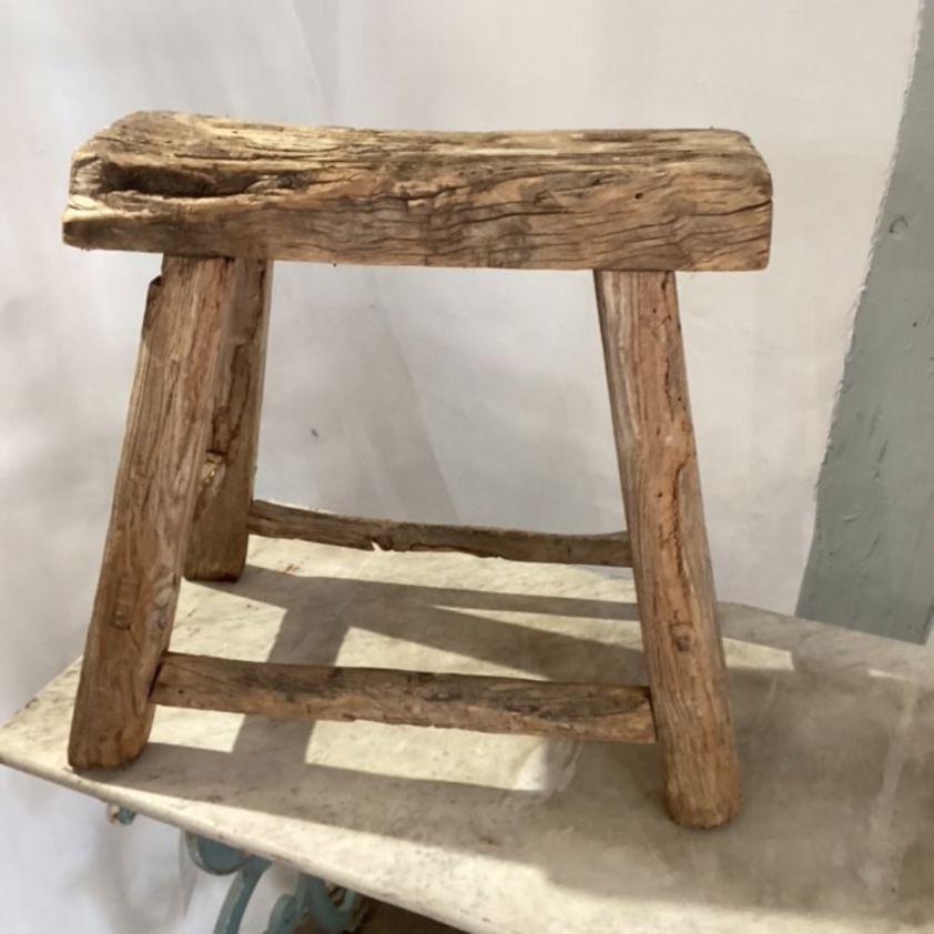 Small Rustic Wooden Stool