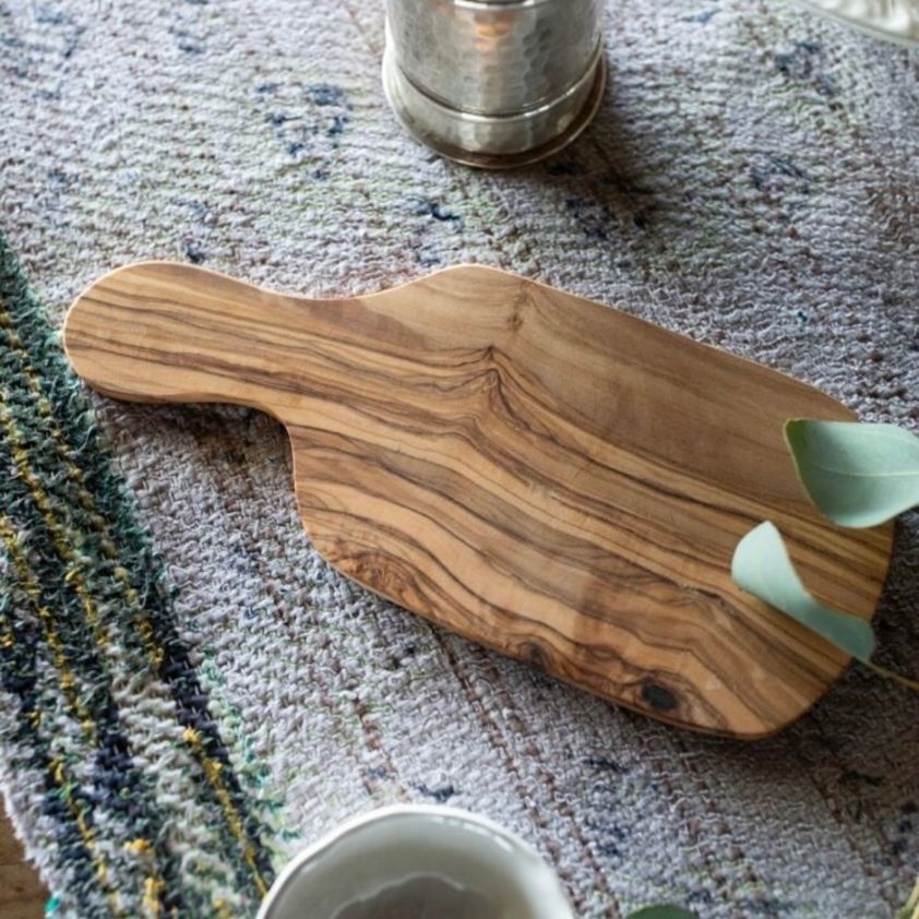 Olive Wood Thin Board With Handle