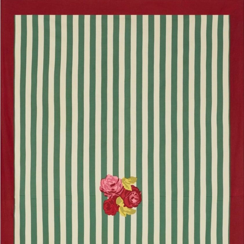 180 x 270 cm Lisa Corti Tablecloths Green Nizam Stripes
