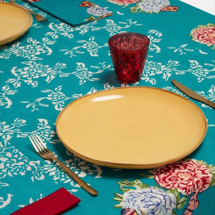 180 x 350 cm Lisa Corti Tablecloths Kandem Queen Green