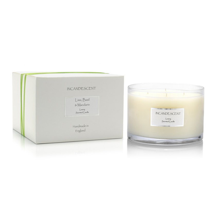 Large Luxury Lime, Basil & Mandarin Scented Candles
