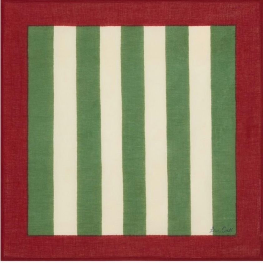 Green Nizam Stripes Lisa Corti Napkins