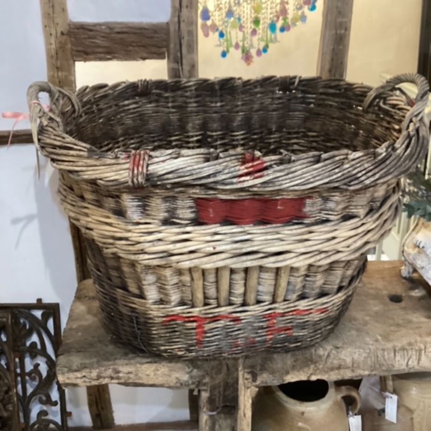 Large French Wicker Basket