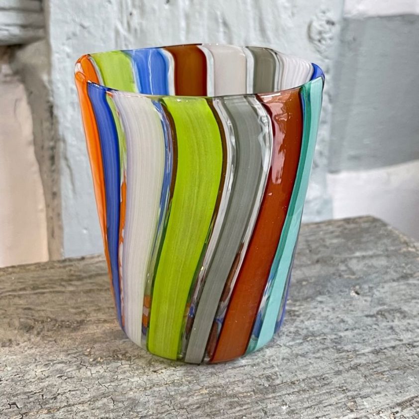 Murano Stripe Glass Multicoloured