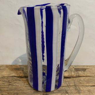 Pitcher Blue & White Stripe