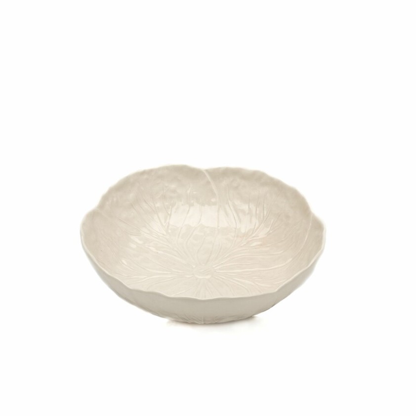 White Bordallo Medium Cabbage Bowls 22.5 cm Ø