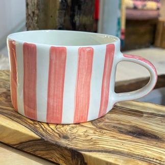 Rose Candy Stripe Large Mug