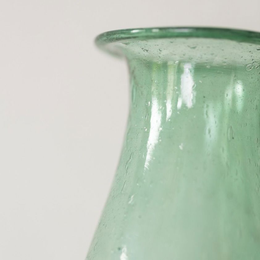 Teal Luni Vase Coloured Recycled Glass