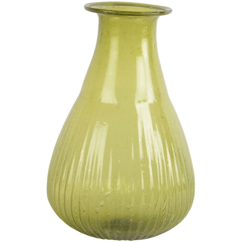 Jade Green Luni Vase Coloured Recycled Glass