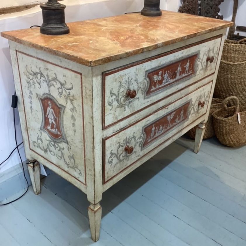 Pair Italian Two Drawer Commodes circa 1800