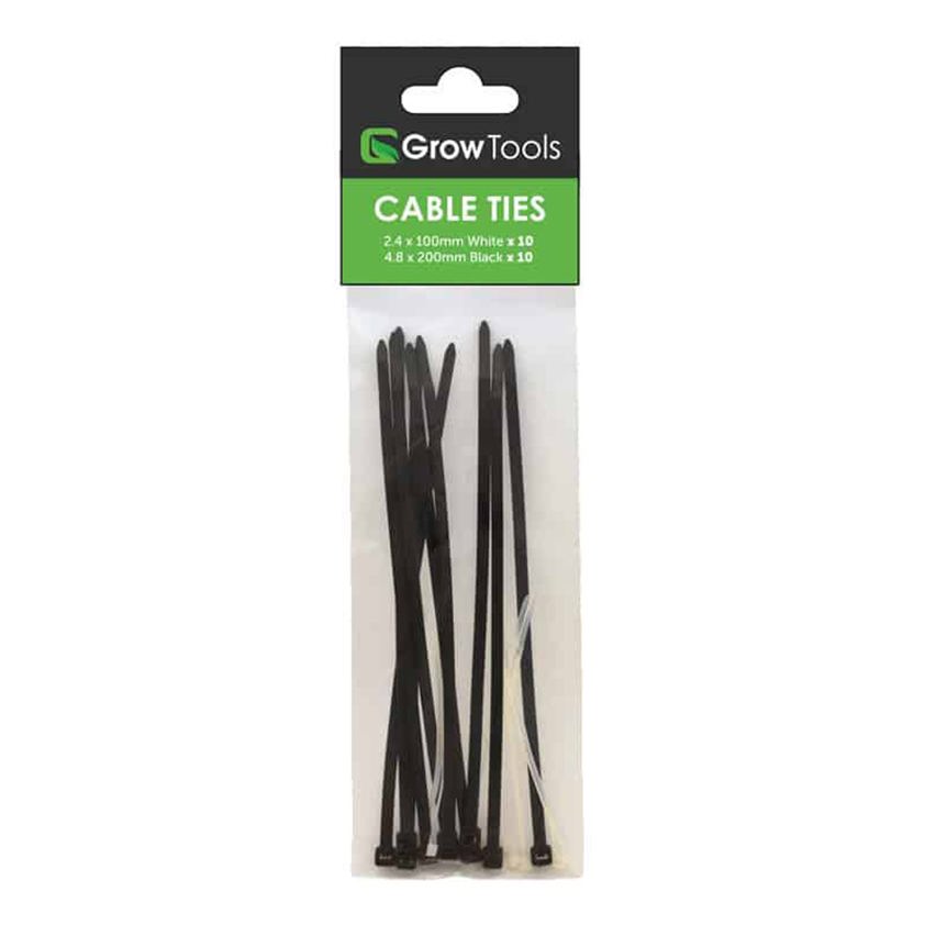 Cable Ties (10x 2.4mm x 100mm) (10x 4.8mm x 200mm)