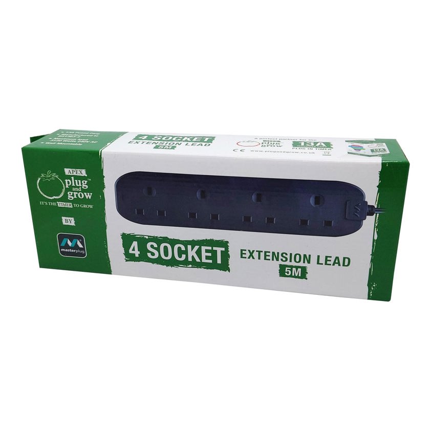 Apex 4 Socket Extension Lead (5 Metre)
