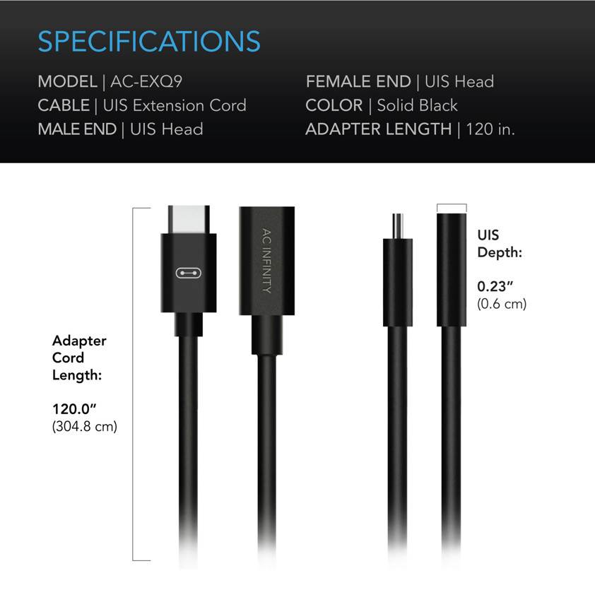 Female to Male (10ft) UIS to UIS Extension Cable