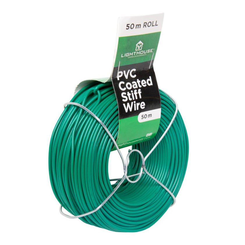 PVC Coated Stiff Wire (50m)