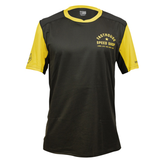 Black/Gold Fasthouse Alloy Star Short Sleeve Jersey