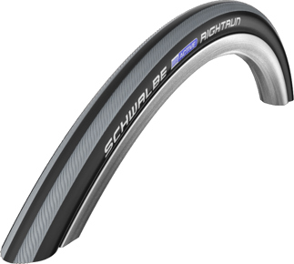 Grey Schwalbe Right Run Kevlar Guard Black'n Roll Compound Rigid In Grey/Black 26 X 7/8" - 23-559