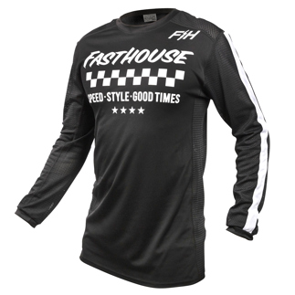 Black Fasthouse Usa Originals Air Cooled Long Sleeve Jersey