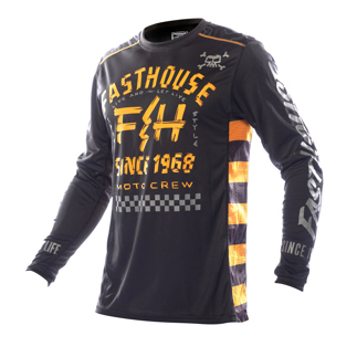 BLACK/AMBER Fasthouse Off-Road Long Sleeve Jersey