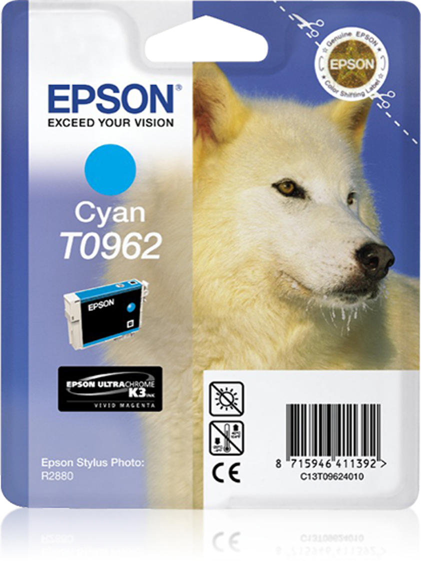 Epson C13T09624010/T0962 Ink cartridge cyan, 1.51K pages 11.4ml for Epson Stylus Photo R 2880
