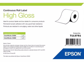 Epson Labels (paper, plastic), label roll, Epson, normal paper, 76 mm, 33 m