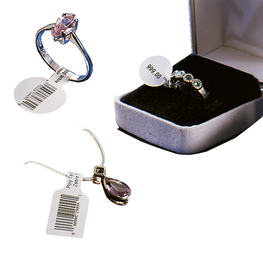 Zebra 8000d Jewellery Dumbbell Labels 2478