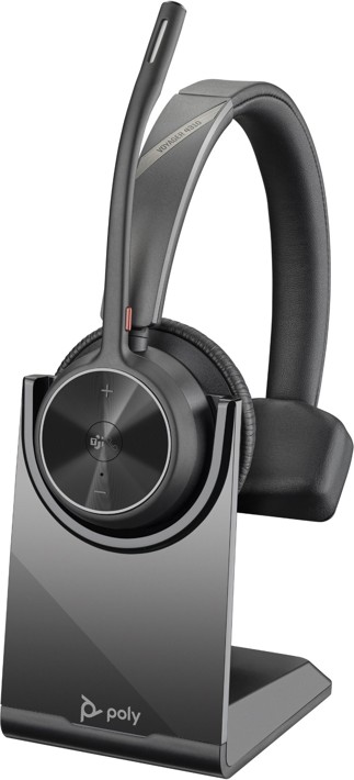 HP Poly Voyager 4310 - Headset - on-ear - Bluetooth - wireless, wired - USB-A - black - Certified for Microsoft Teams