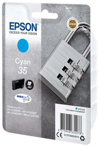 Epson C13T35824010/35 Ink cartridge cyan, 650 pages 9,1ml for Epson WF-4720