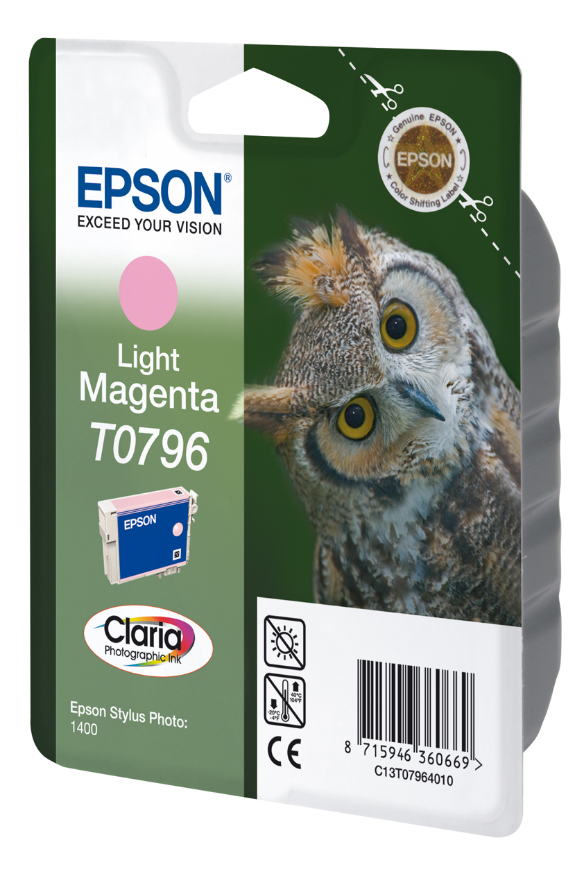 Epson C13T07964010/T0796 Ink cartridge light magenta, 975 pages ISO/IEC 24711 11ml for Epson Stylus Photo P 50/PX 730/1400