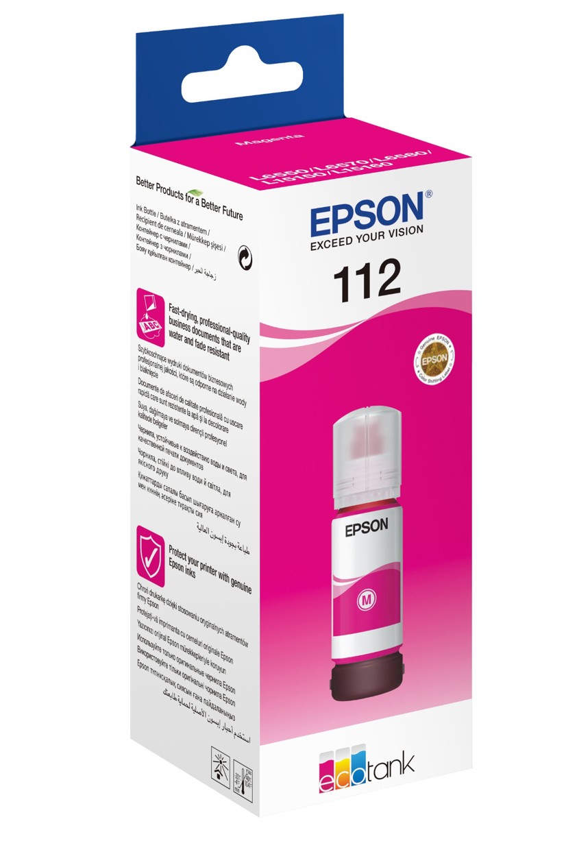 Epson C13T06C34A/112 Ink bottle magenta, 6K pages 70ml for Epson L 6400
