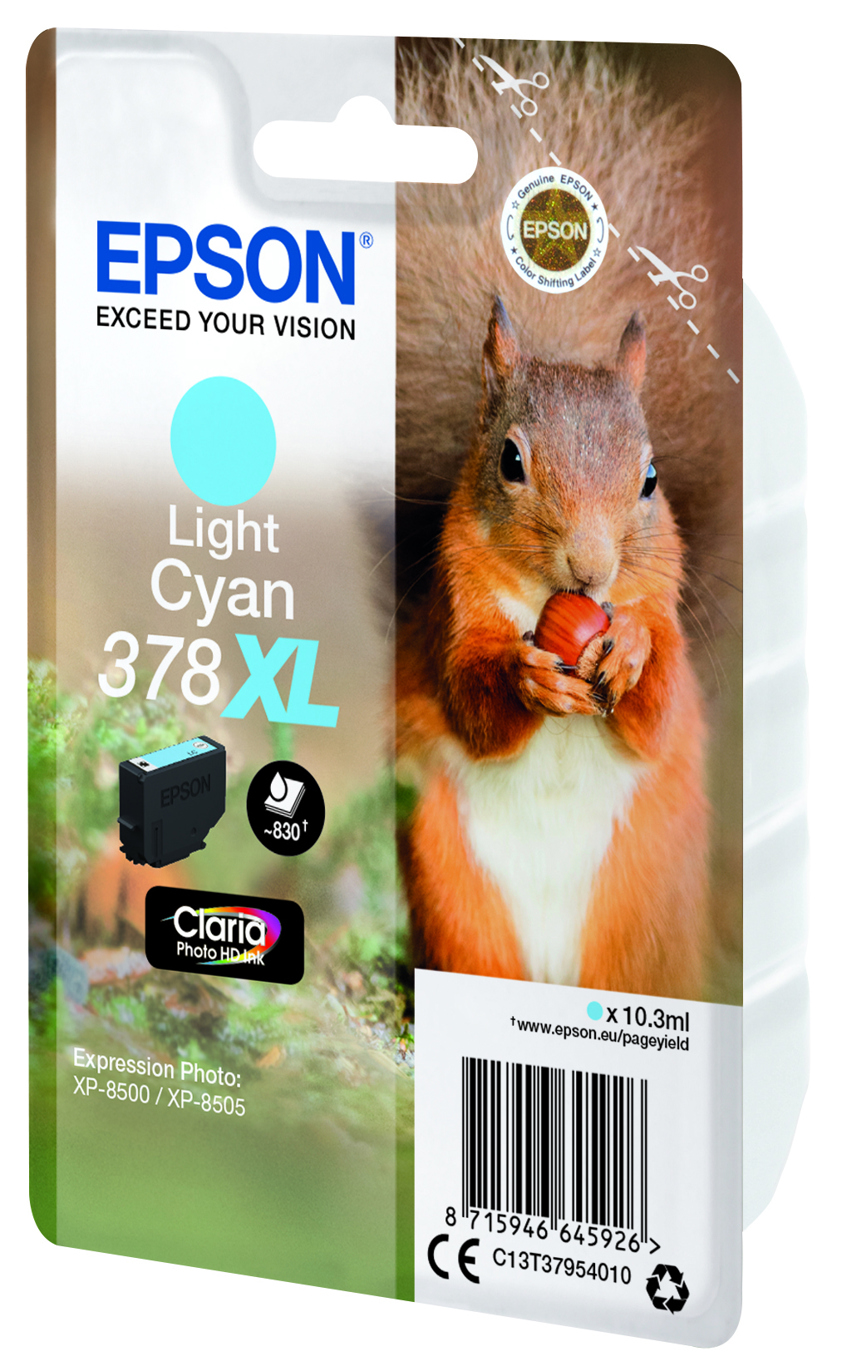 Epson C13T37954010/378XL Ink cartridge light cyan high-capacity, 830 pages 10,3ml for Epson XP 8000